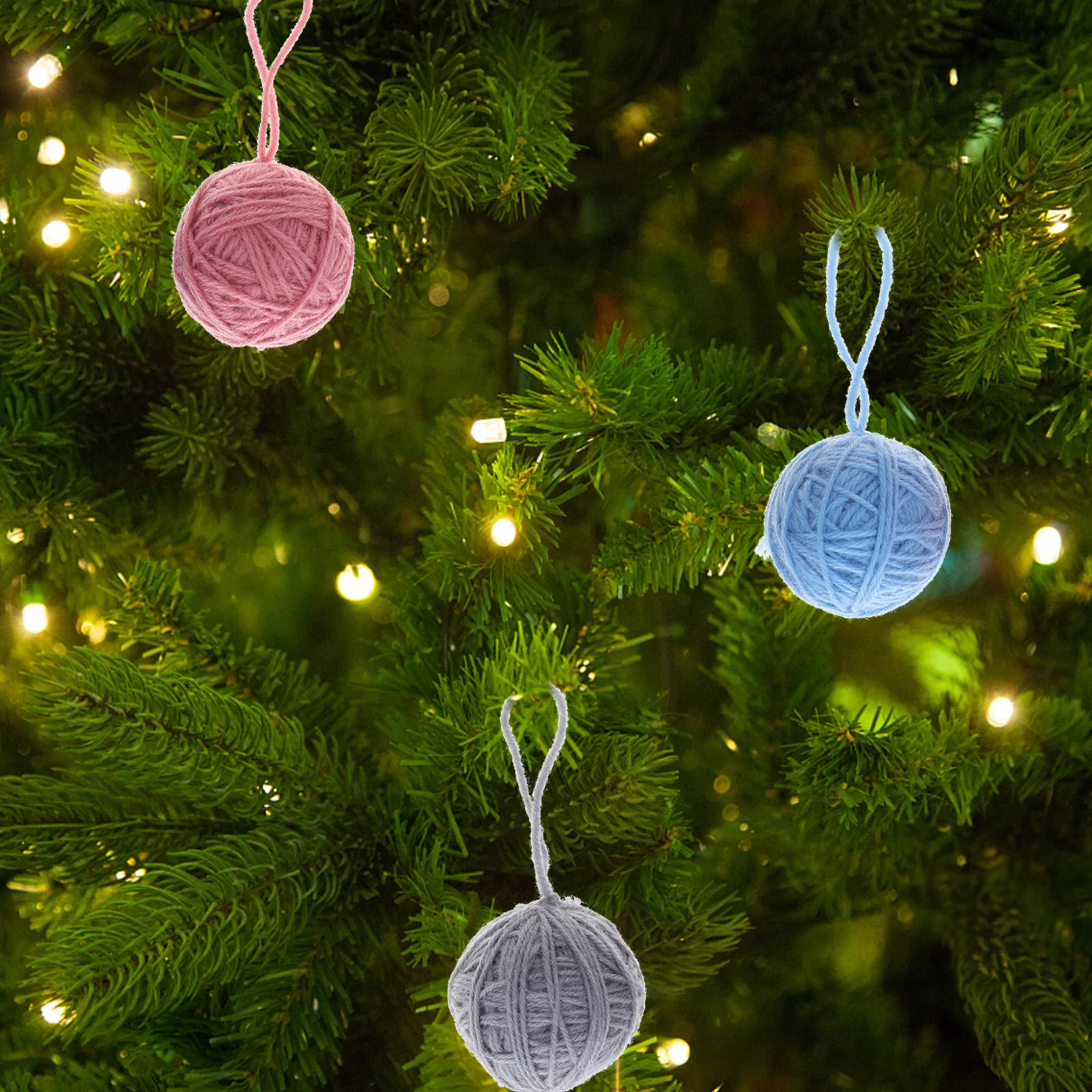 

6 Pcs Christmas Ball Hanging Parts Party Decorations Tree Xmas Ornaments Country Accessories Balls