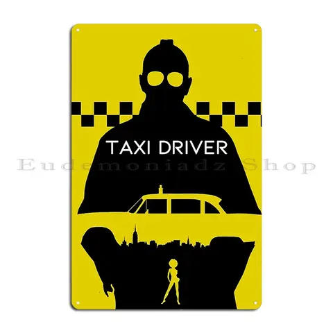 Taxi Driver Travis Bickle New York Design Metallplakett Järnklubb Väggdekor Vardagsrum Plåtskylt Affisch 6 best sales taxichaufför - №5