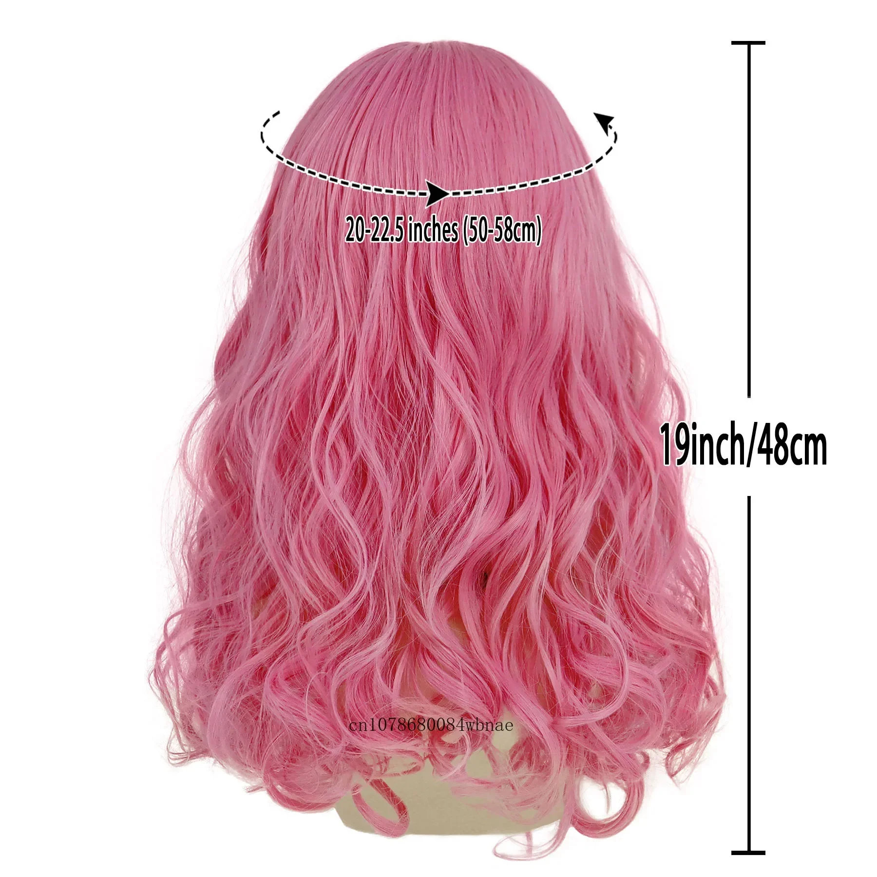 Schattige Prinses Roze Pruiken Synthetische Lange Golvende Pruik voor Vrouwen Meisjes Past Alle Film Cosplay Dress Up Party Gebruik Halloween Kostuum Pruik