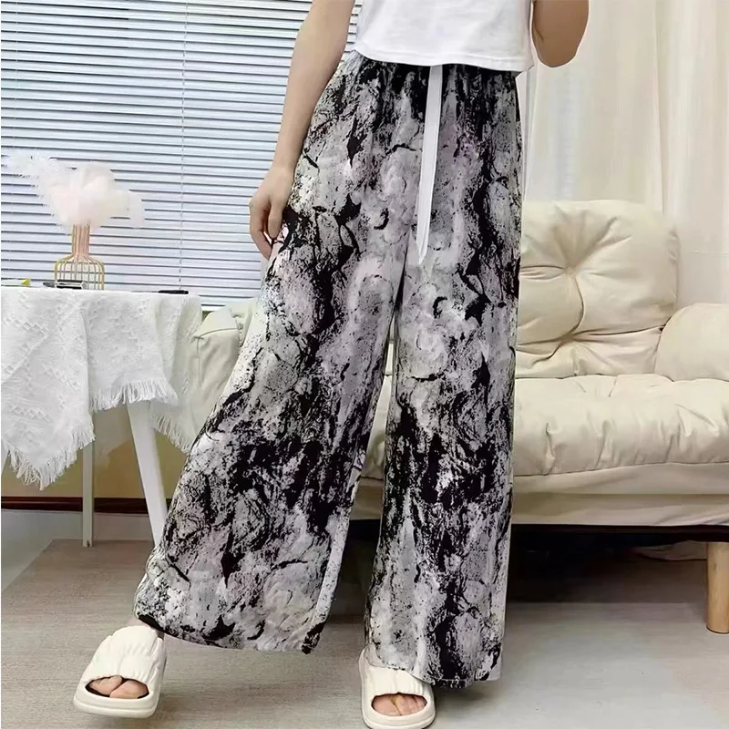 Plus Size Cotton Sleep Bottoms Floral Print Trouser Summer Pants Lounge Outfit Women Pijama Sleepwear Pajama Pj Woman