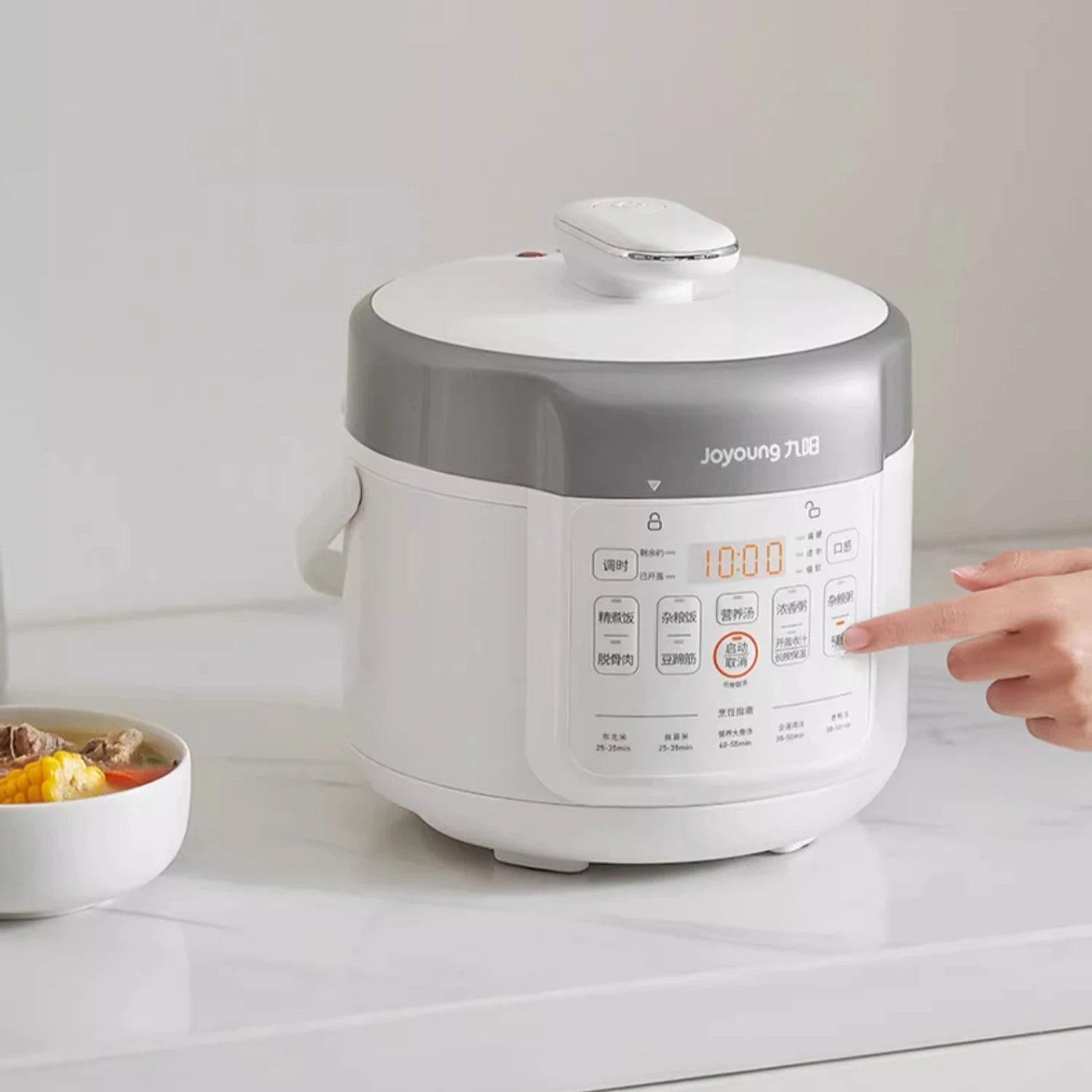 ماكينة طهي صغيرة متعددة الوظائف سعة 2 لتر، دور مزدوج كطباخ ضغط كهربائي وطباخ أرز