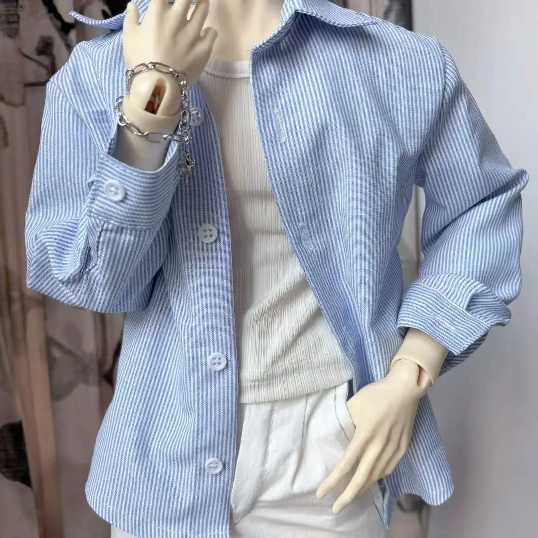 

Одежда для кукол 1/4, 1/3, для кукол BJD 45/70/75 см: синяя полосатая рубашка, платье с длинными рукавами, аксессуары для игр и кукольных домиков, без куклы.