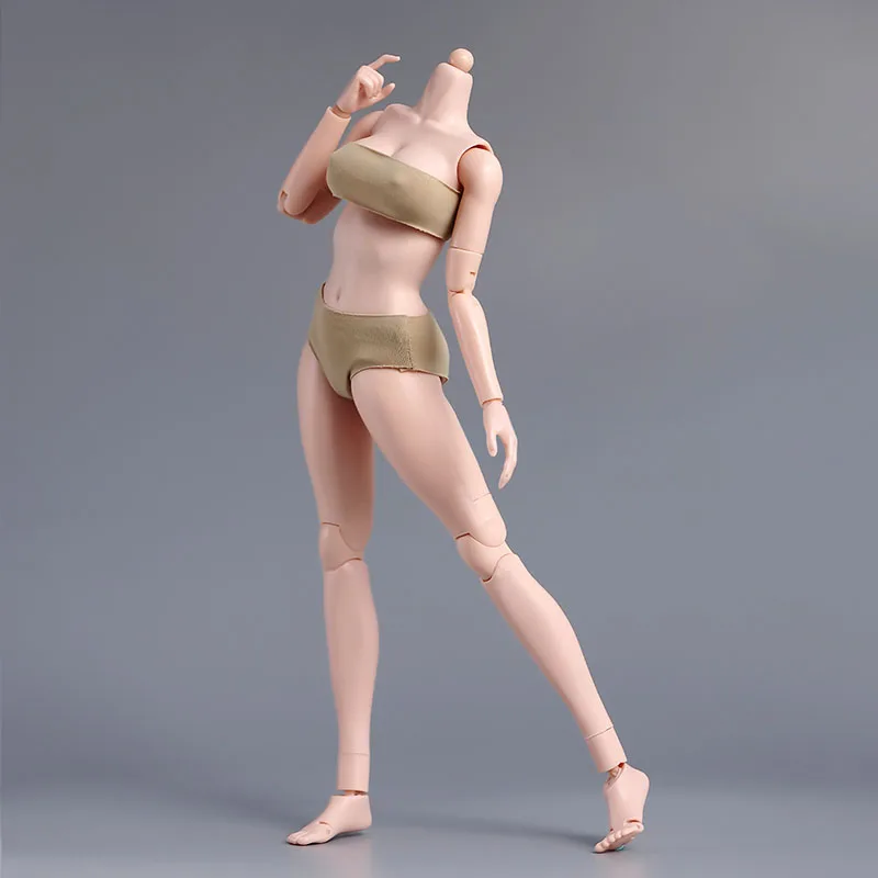 Figurine articulée femme en semi-silicone, échelle 1/6, 12 pouces, avec poitrine (petite, moyenne, grande), compatible avec les têtes sculptées 1:6