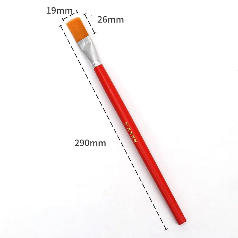 12 STKS Nylon Haar Rode Staaf Olie Penseel Aquarel Gouache Pen Industriële Pen Borstel