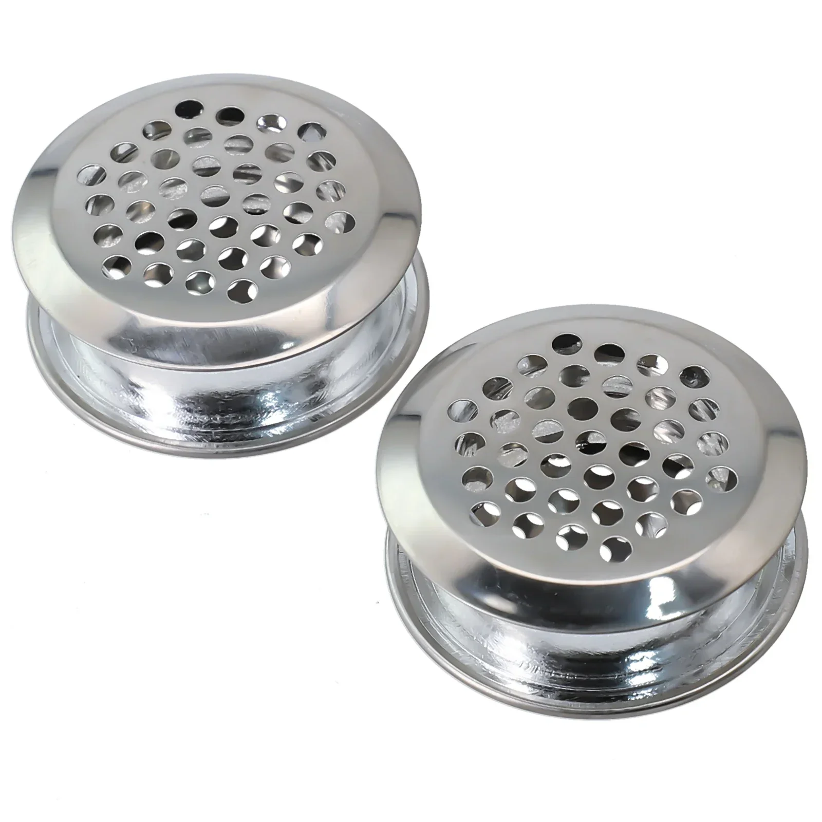 

2Pcs Air Duct Vent Round Cabinet Air Vent Grille Wardrobe Cabinet Metal Ventilation Plugs Stainless Steel Mesh Hole Plug Cover