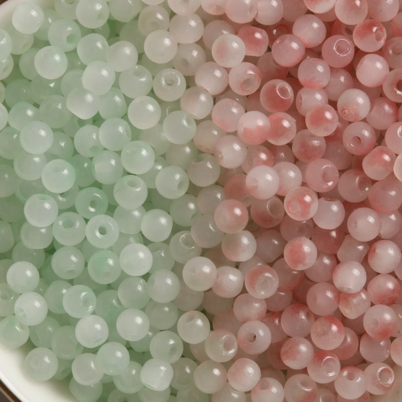 UV Reactive Glass Beads 4mm 100-200pcs Spacer Loose Beads DIY Jewelry Making Supplies Bracelet Necklace Earring Charms Findings