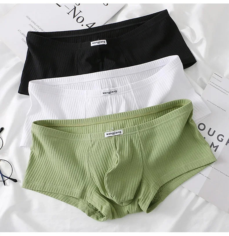 Novos homens boxer roupa interior plus size algodão shorts confortáveis soltos respirável roupa interior masculina shorts juventude briefs