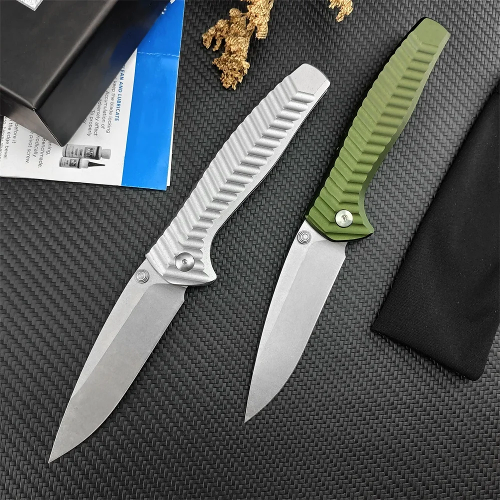 

Pocket 781 Anthem Folding Knife 3.5" Satin D2 Blade, Aviation Aluminum Handles Hunting Camping Knives Tactical Survive EDC Tools