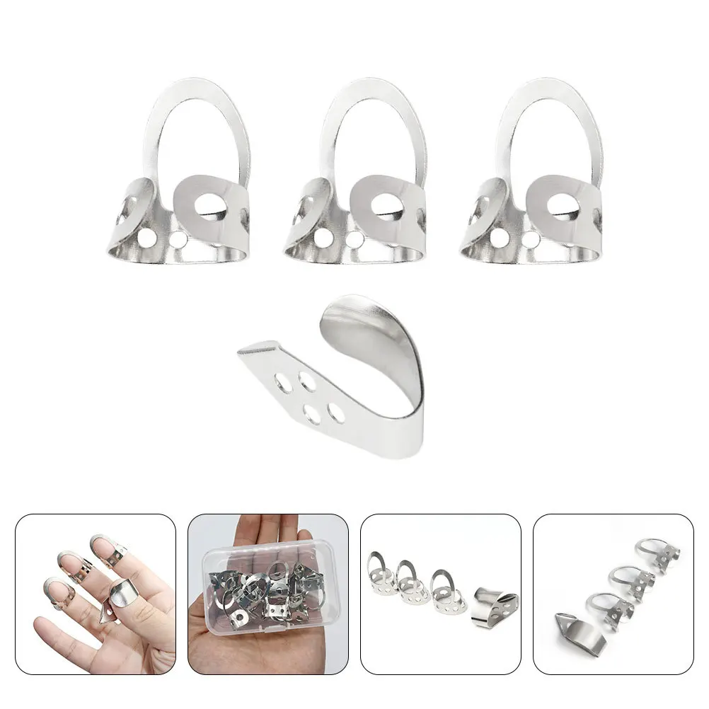 

1Set Metal Banjo Finger Picks Durable Adjustable Guitar Picks Ergonomic Fit Comfortable Banjo Playing Accessories