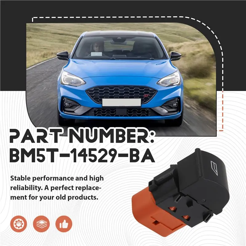 ABQB-NEW Power Window Switch Fit For Ford Focus 2012-2017 Focus Turnier 2012-2017 BM5T-14529-BA