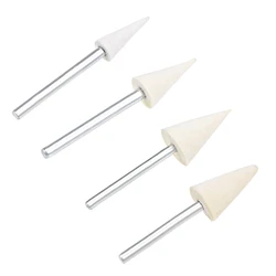 12/24Pcs Wool Felt Mounted Points Conical Polishing Buffing Wheel 6/8/10/12mm Grinding Head with 3mm Shank for Rotary Tools