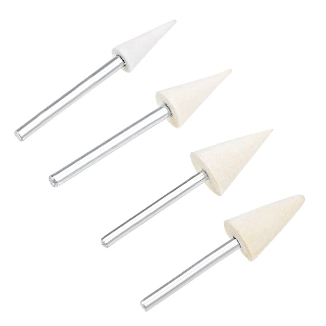 12/24Pcs wełniane filcowe punkty stożkowe polerowanie tarcza polerska 6/8/10/12mm głowica szlifująca z 3mm chwytem do narzędzi obrotowych