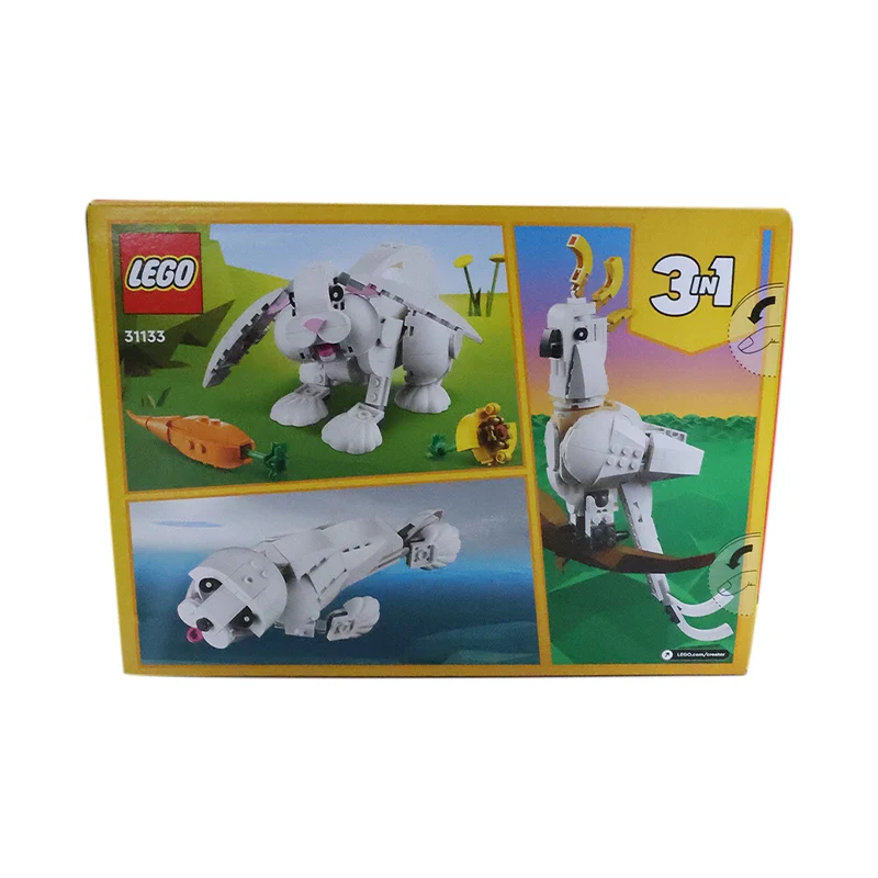 LEGO 31133 Creative 3-in-1 Series Cute White Rabbit Children's Assembly Block Toys as Children's Day Gifts