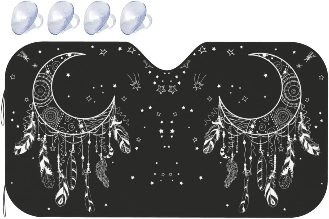 

Windshield Sun Sha Boho Moon Magic Dreamcatcher Car Front Window Sunsha Blocker UV Visor Retractable Automotive Su