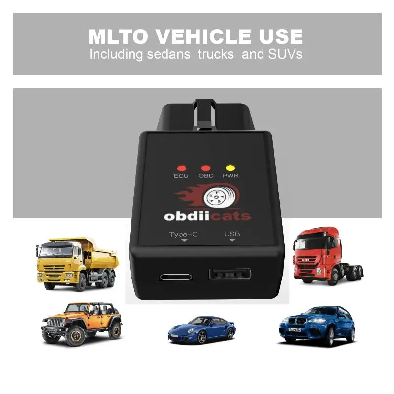 OBD 2IN1 With Fast Charger For Benzine&Cars Increase Power Upgraded From HK-V3 Fuel Saving Chip Tuning Box