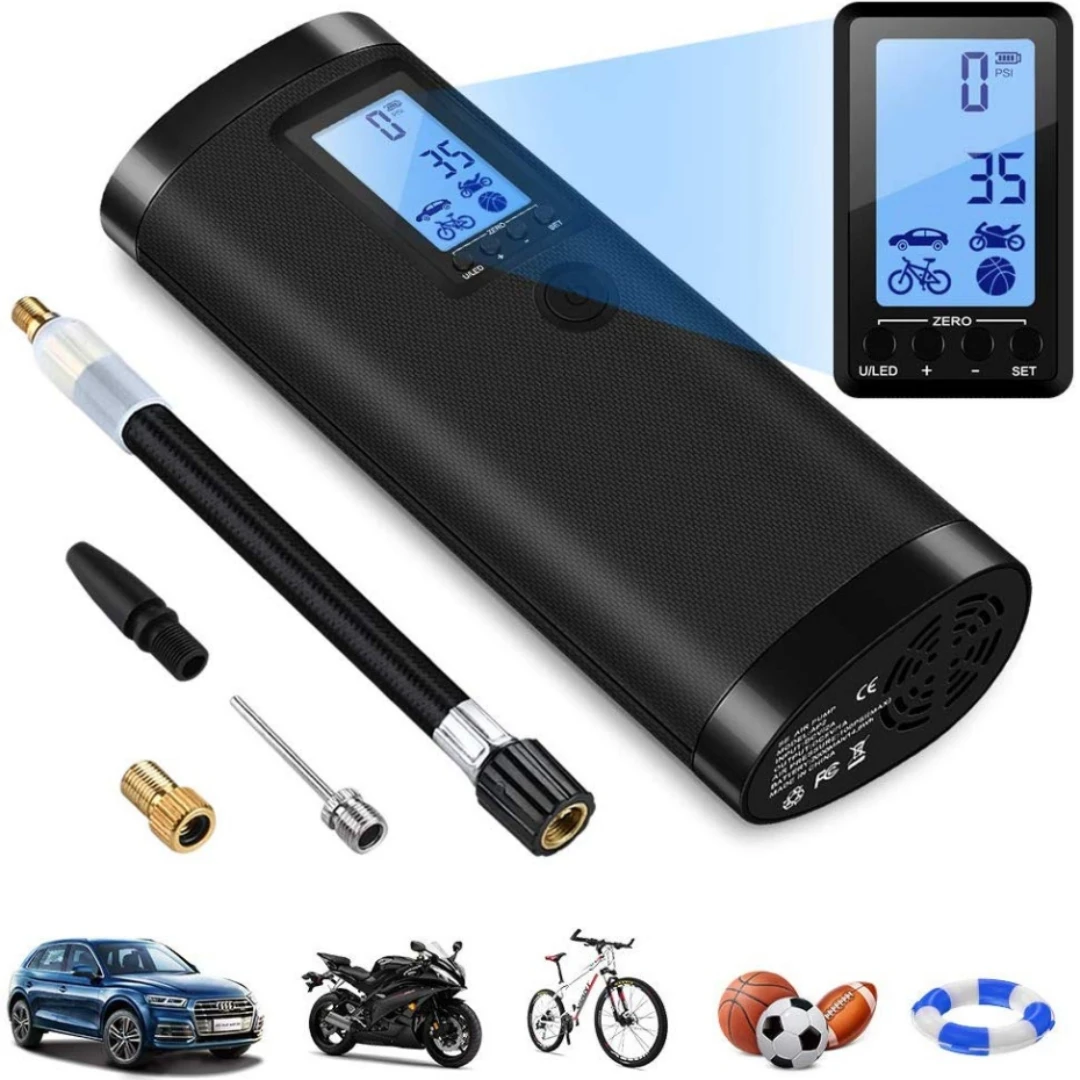 2020 Portable Intelligent Digital Tire Pressure Detection Electric Bicycle Air Pump Motorcycle Inflatable Treasure