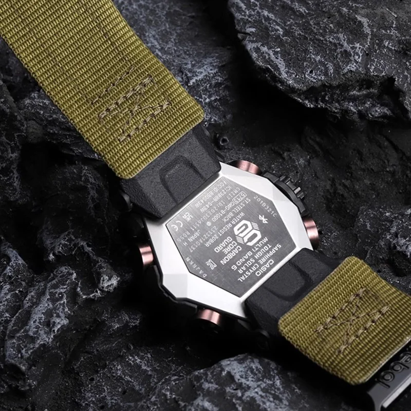 Canvas wristband for Casio G-SHOCK third-generation Big Mud King GWG-B1000, easy to modify and paste nylon watch strap accessori