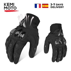 KEMIMOTO Motorcycle Gloves Guantes Moto Summer Gloves Touch Screen Motocross Gloves Guanti Moto Glove Man Women Breathable