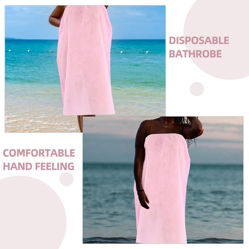 

8Pcs Spa Wrap for Women Disposable Bath Skirt Salon Bathrobe One-Time Use Soft Skin-Friendly Non-Woven Bath Wrap