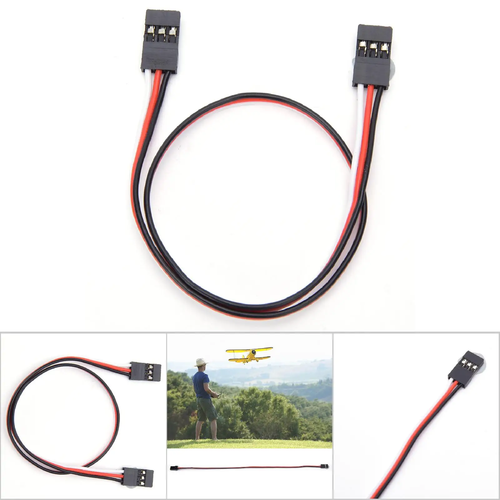 10pcs 300mm JR Male to Male Servo Extension Lead Wire Cable for RC Car Airplane Servo Extension Cord Servo Extension