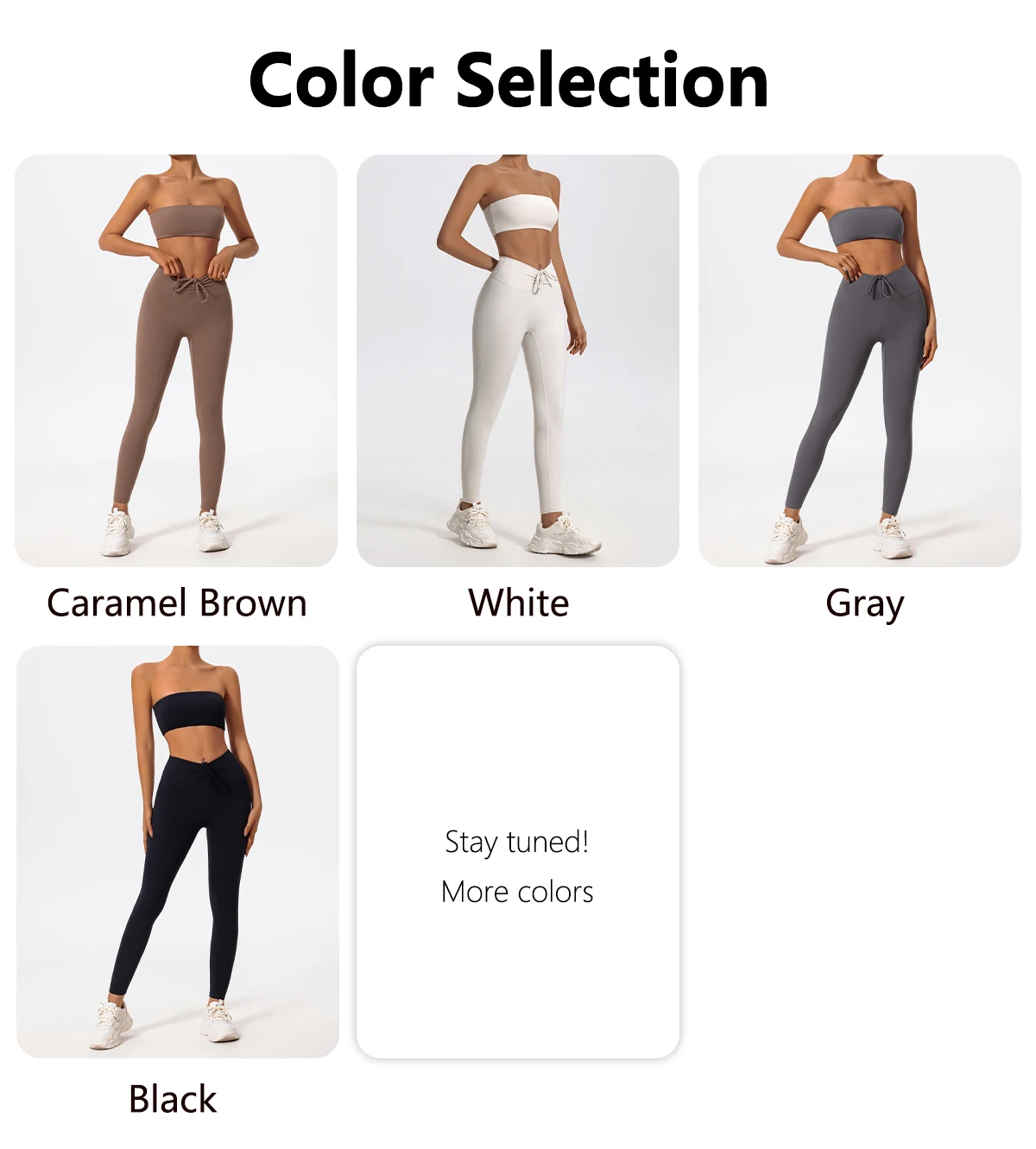 Hearuisavy 2-teiliges Gym-BH-Set für Damen, Yoga-Anzug, schnelltrocknendes Tube-Top, Sportbekleidung, Lauf- und Workout-Kleidung, Sport-Leggings-Sets für Damen – Detail 3