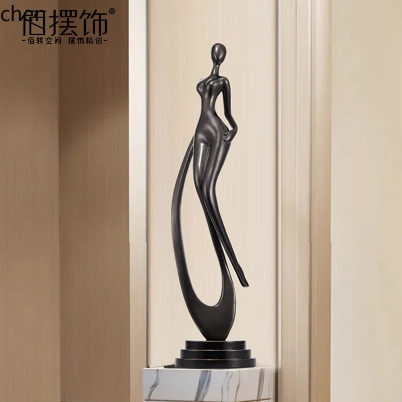 CZ Art Figure Sculpture Ornament Italian Style Living Room TV Cabinet Niche Entrance Cabinet High-End Decorative Piece