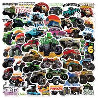 50PCS Monster Trucks Rule Graffiti Sticker Motorcycle Helmet Skateboard Toy Car Water Bottles Travel Case Laptop Waterproof Stic