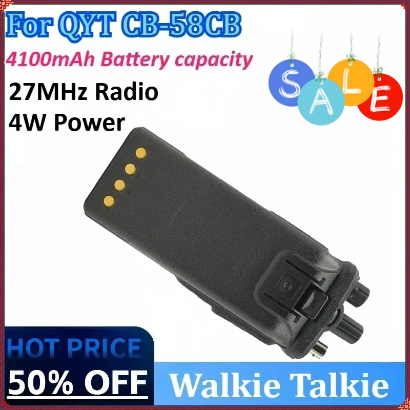 

Walkie Talkie Citizen Band Radio Handheld Radios Transcei for QYT CB-58 27MHz Radio AM/FM 26.965-27.405MHz 40 Channels 4100mAh