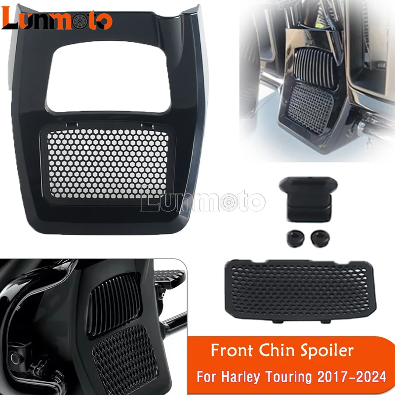 

Radiator ABS Chin Cover Front Fairing Spoiler For Harley Touring FLHRXS FLTRXSE FLHXST 2017-2024 Road King Street Electra Glide