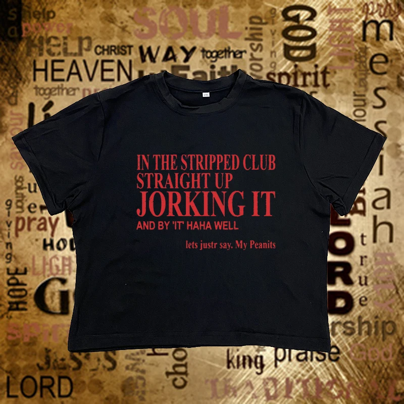 

Женская модная повседневная тонкая футболка с коротким рукавом Harajuku Aesthetics, универсальные футболки в стиле панк, креативный укороченный топ с буквенным принтом