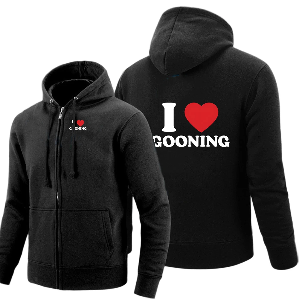 New Style Sports Coat 2025 Men's I Love Gooning Logo Print Spring And Autumn Constant Temperature Comfort Best Seller Hoodies