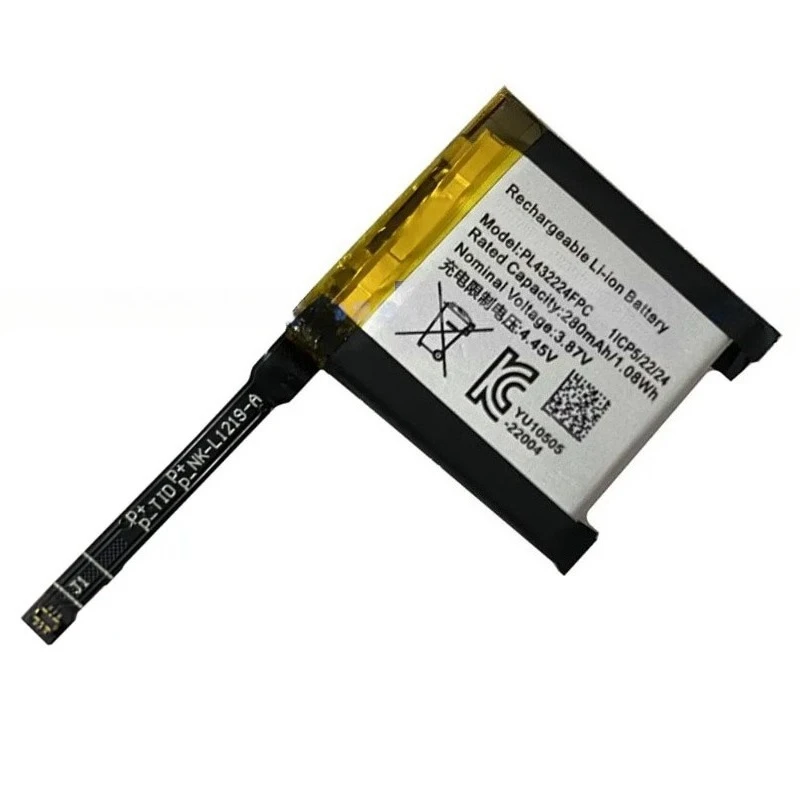 High Quality PL432224FPC Watch Battery 3.87V 280mAh For Huami Amazfit GTR mini 43mm A2174 Smart Watch New Replacement Battery