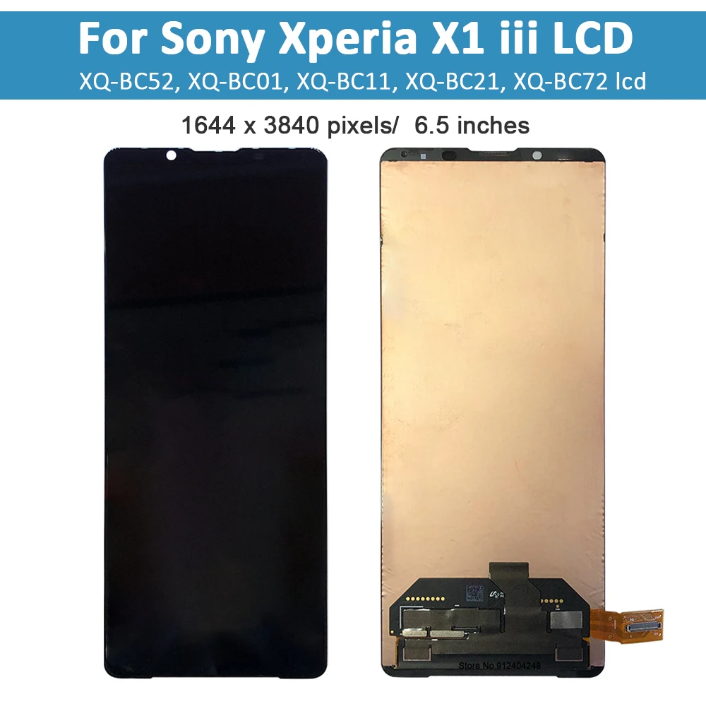 Imagem -02 - Lcd Display Touch Screen Digitizer Assembly Substituição Original 6.5 Apto para Sony Xperia Iii X1iii Xq-bc72