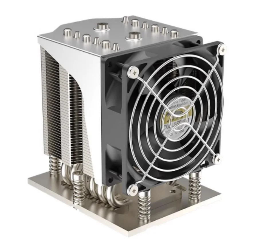 COOLSERVER AMD SP5 4U-S42 6 Heat Pipes Server CPU Cooler Tower Type Radiator 4PIN PWM 1900-3800RPM Cooling Fan For AMD SP5 400W