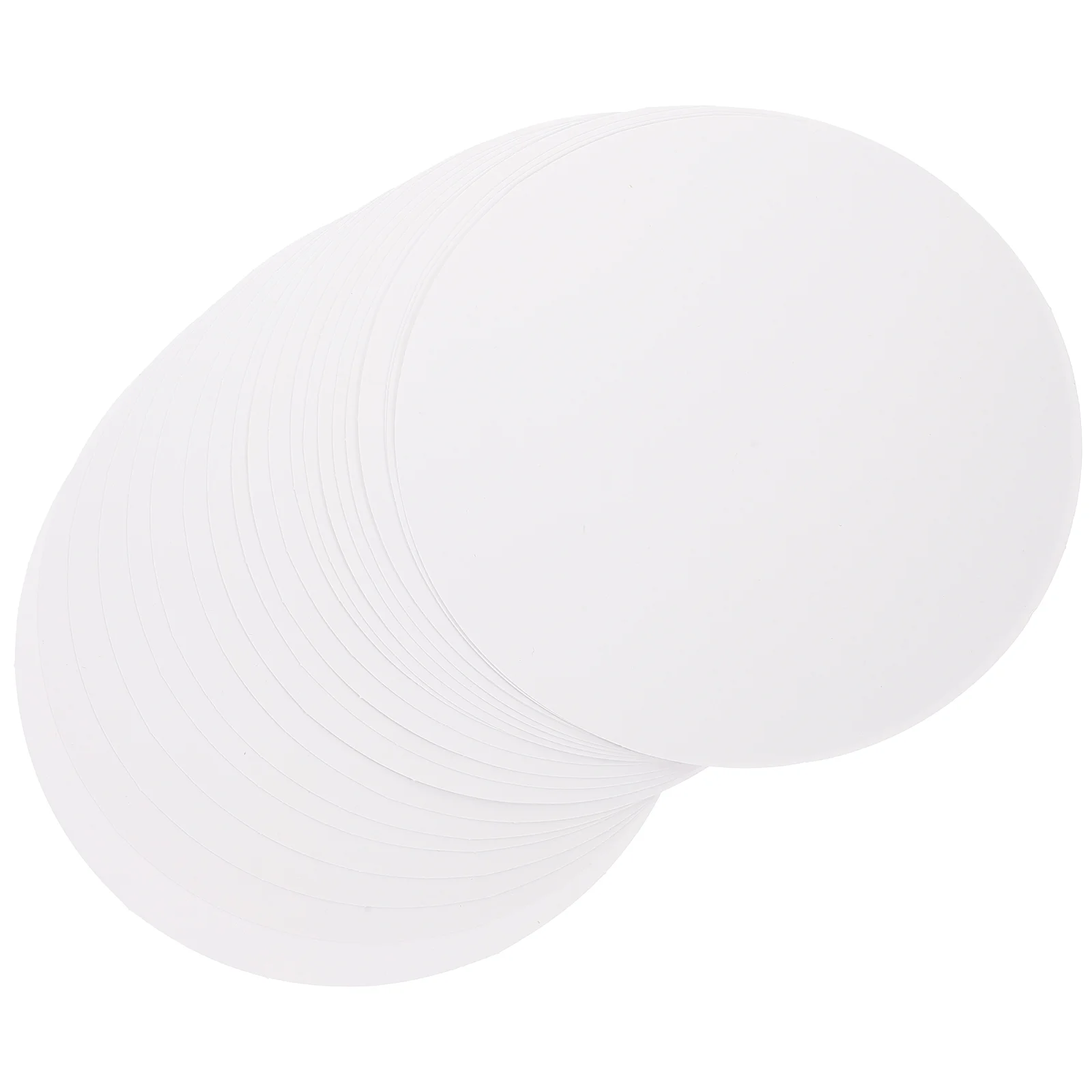 40 Pcs Round Drawing Paper Cardstock Boards Pad Frame White Paperplates Kraft Office