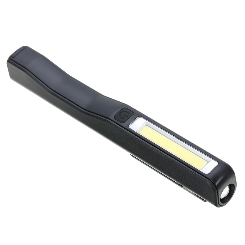 Luz LED COB portátil recargable, lámpara de inspección de trabajo para acampar, antorcha de mano magnética, color negro, 2 uds.