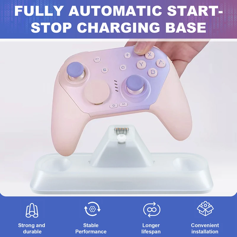 Mechanical Handle Charging Dock with RGB Lighting Effects Charges Automatically When Placed Down for White  -Miuai】