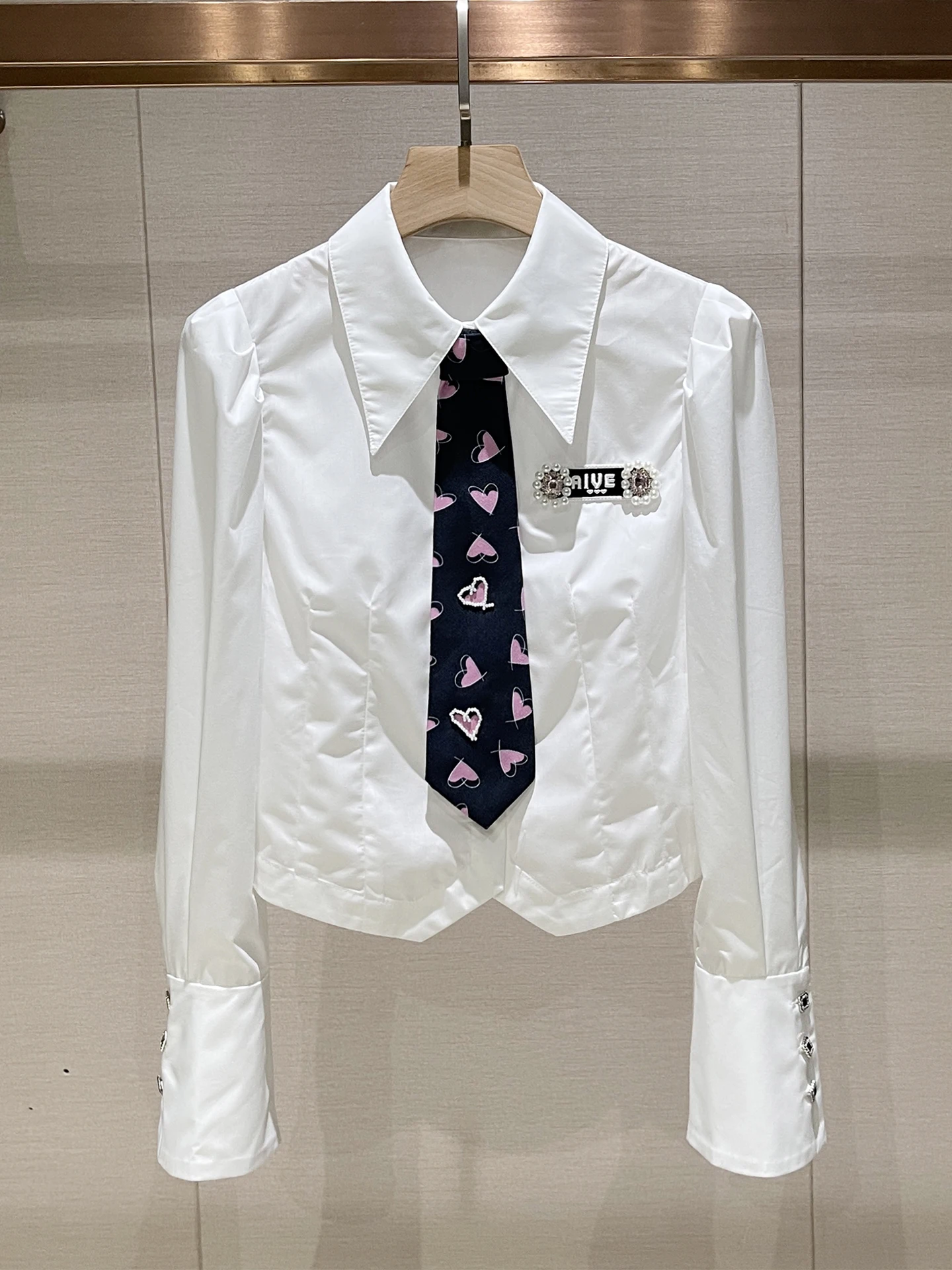 

Anti-Aging Luxury irt ort Sle Long Sve Turn-down Collar Women's Base Top Winter New Arrival Commute Ele Skin-fri...