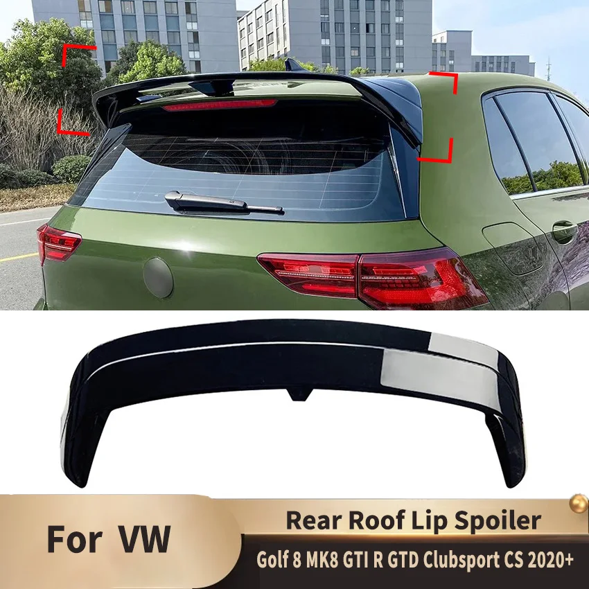 For VW Golf 8 MK8 GTI R GTD Clubsport CS 2020+ Car Tail Wings Rear Roof Lip Spoiler Rear Wing Auto Accessories New Arrivals