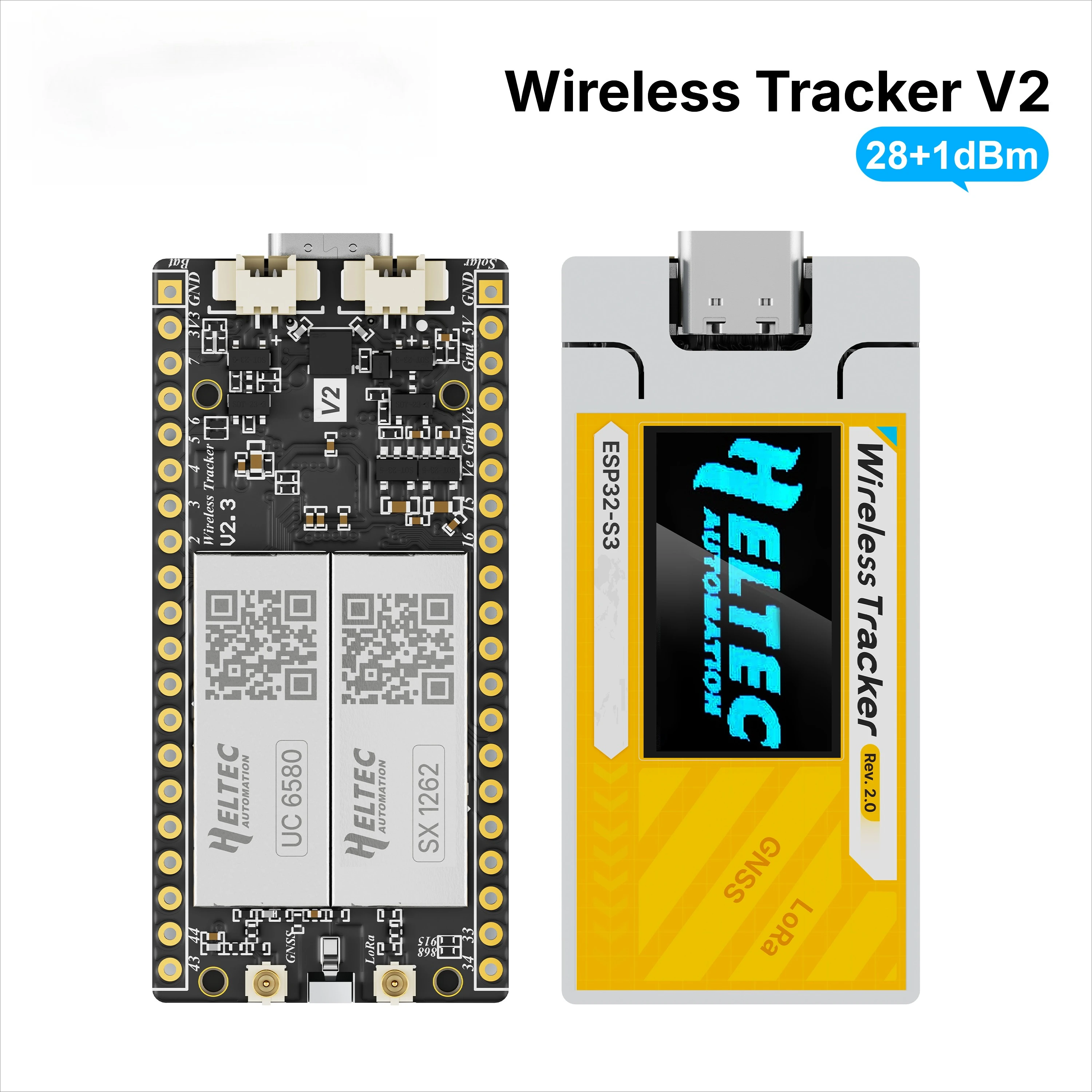 Tracker v2 28db Compatible Arduino esp32 WiFi LoRa Positioning GPS Meshtast