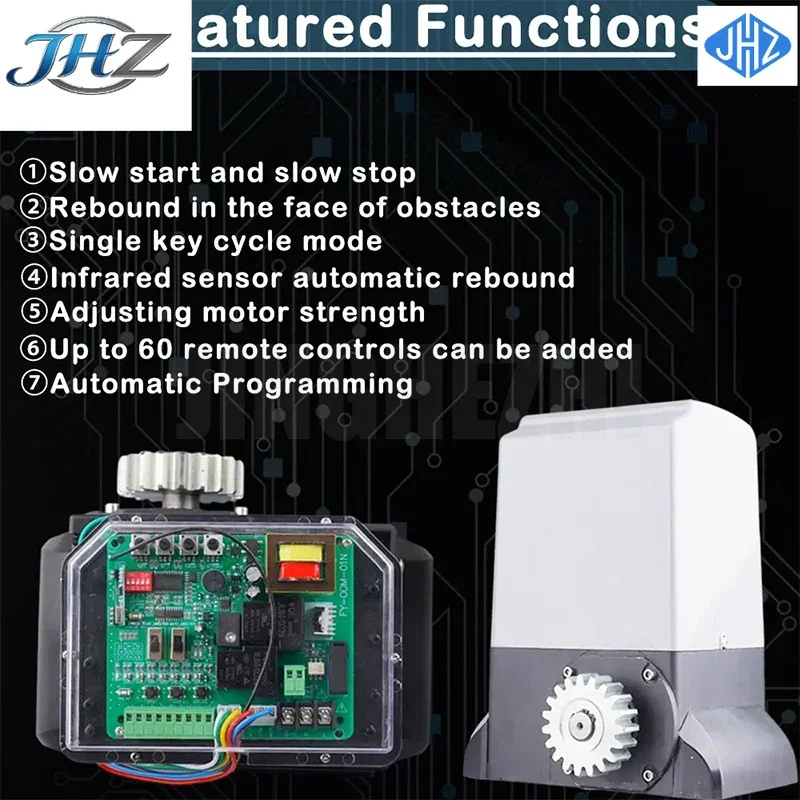 JHZ for New WiFi 1500Kg 750W Automatic Sliding Door Motor Villa Door Opener Integrated Electric Door Motor