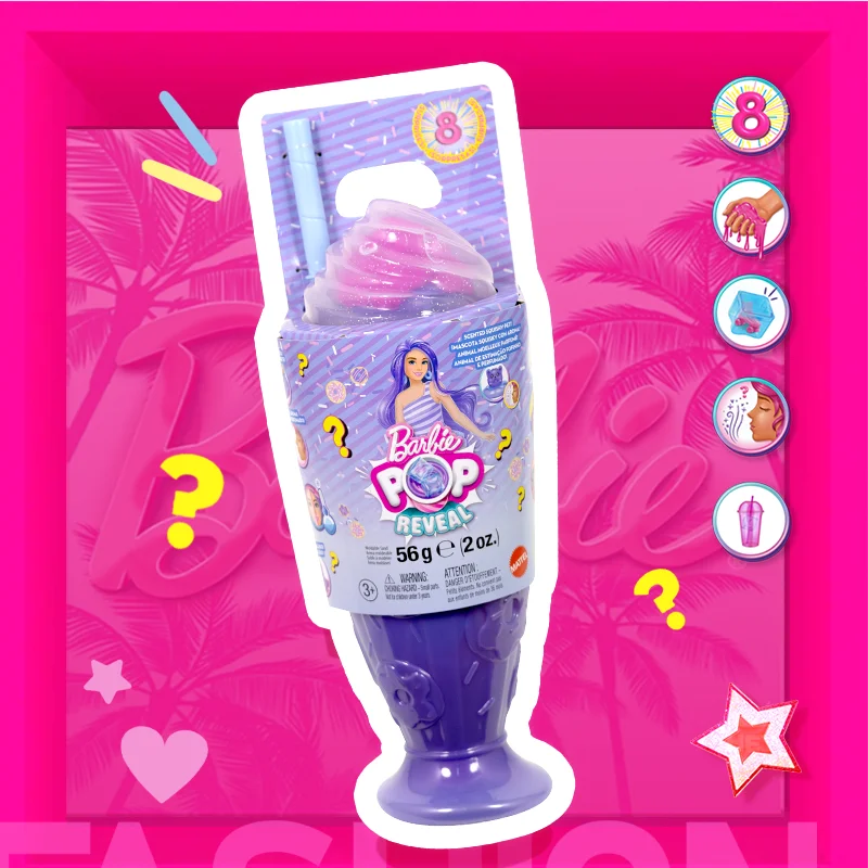 Echte Barbie Pet Milk Cap Surprise Doll Set met schattig romig huisdier en stijlvolle outfits voor meisjes Unboxing Rollenspel Cadeauspeelgoed