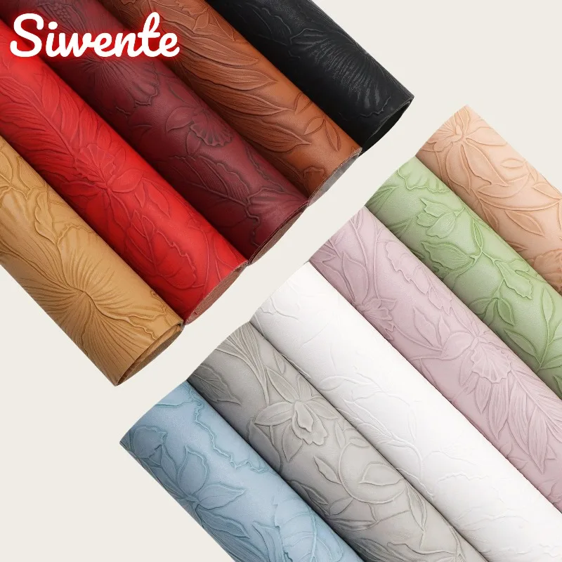 

Thickened 3D Leather Fabric Flower Pattern Non Adhesive Artificial Leather Patch Handmade Sewing Tool for Making Earring Wallet