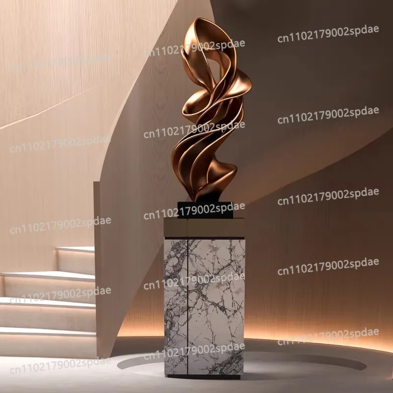 Large Modern Abstract Sculpture, Floor Decorative Craft for Hotel Lobby, Villa Stairway & Public Corridor