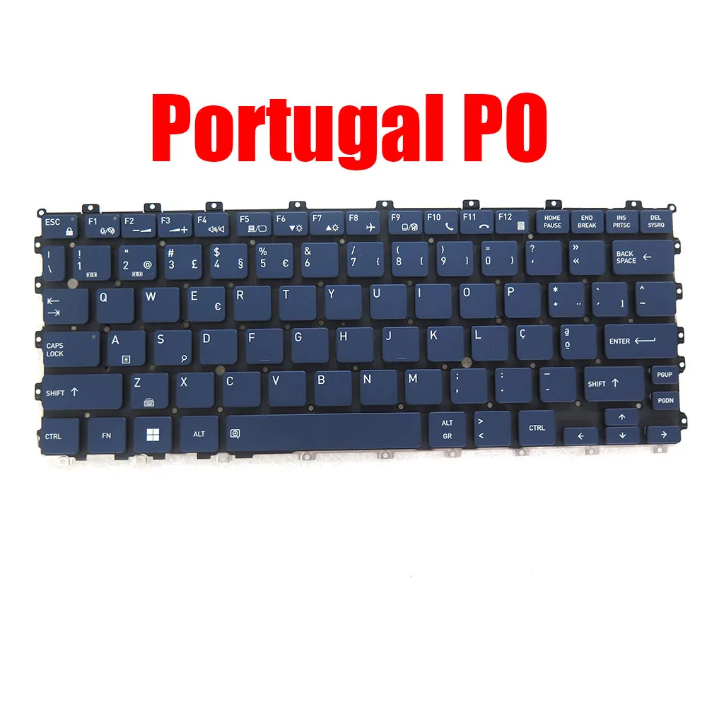 لوحة مفاتيح الكمبيوتر المحمول LA PO TR AR HB G83C000MP5 G83C000MP5ZK KT0121F5BK2800A00 21F5B 21F5B-UK العربية العبرية اللاتينية التركية الأزرق الخلفية #5