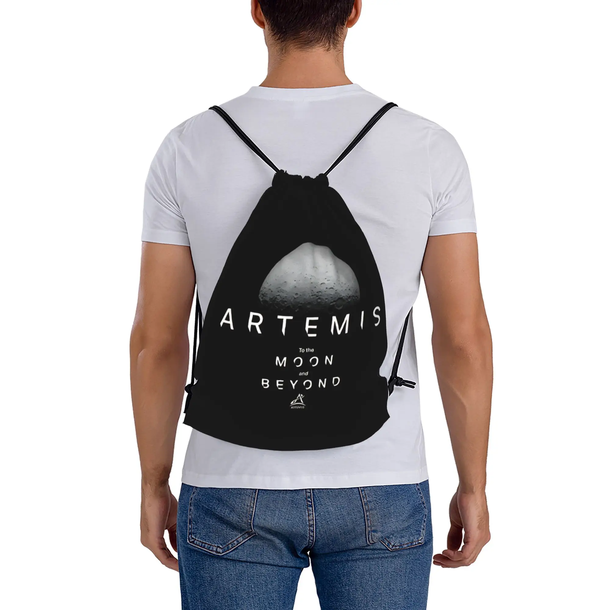 

2026 Artemis II 33 Сумки-мешки на шнурке для походов, унисекс, для хранения и организации, с карманом на шнурке