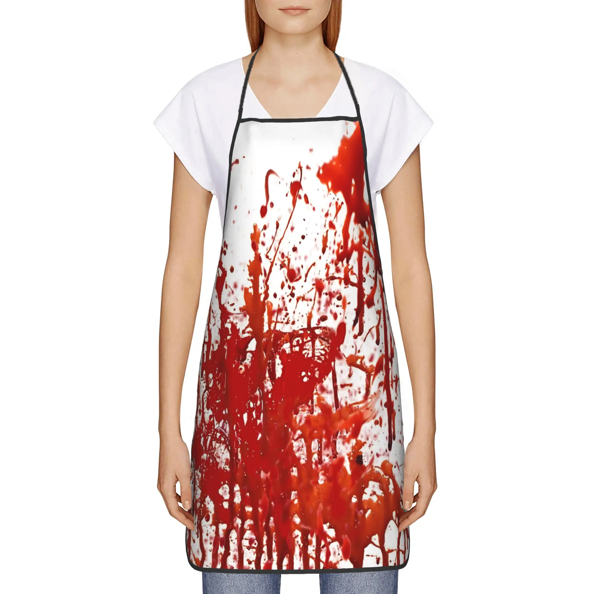 Blood Pollution Apron  Household Barber Kitchen Accessories Restraunt Fashion Aprons without Pocket