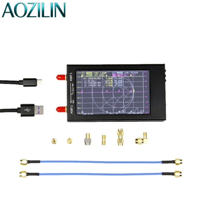 AOZILIN NanoVNA-F V2 50kHz-3GHz Vector Network Analyzer 4.3