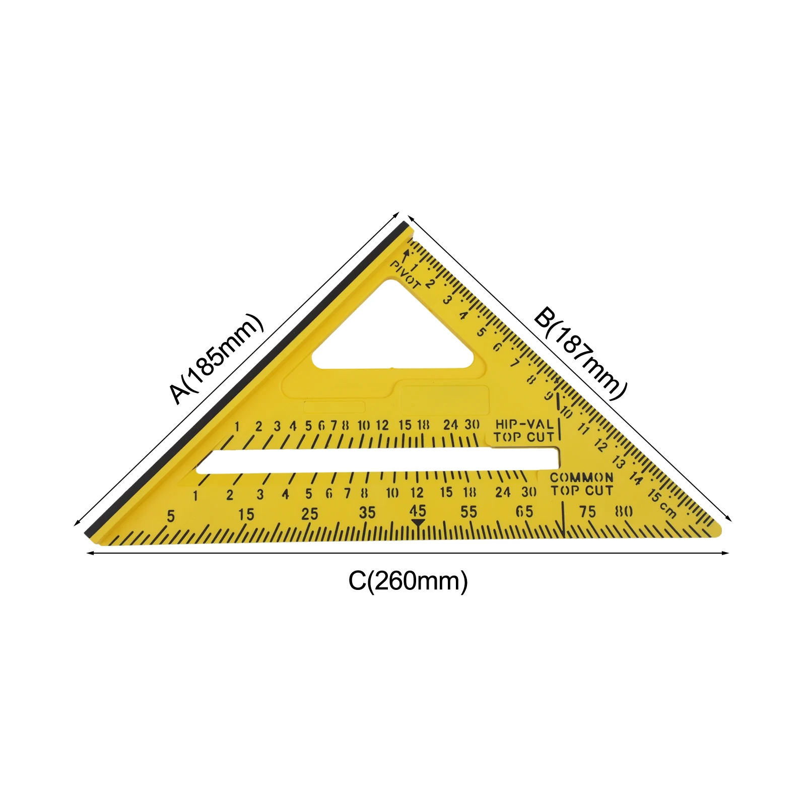 For DIY Projects For Professional Use Two-color Ruler Precision Right Angle Tool 7 Inch Multi Angle Marking Ruler
