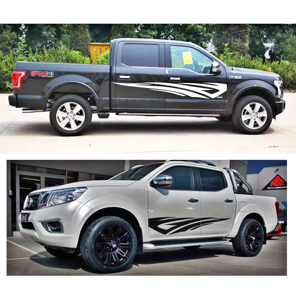 

car decal run by fire car door side graphic vinyl for dmax adventure mud ranger f150 hilux d-max navara amarok